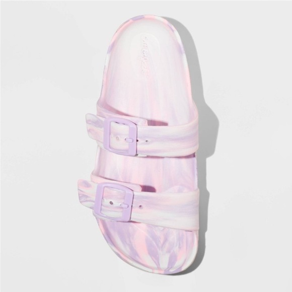 Cat & Jack Kids' Pink and Purple Sandals - Picture 3 of 5